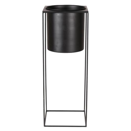 Porte Pot Métal Noir H 51 Cm