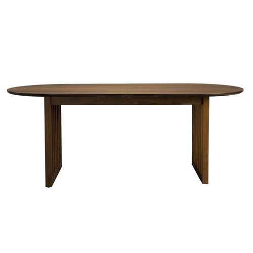 Table De Repas Extensible Ovale En Bois De Noyer L 200