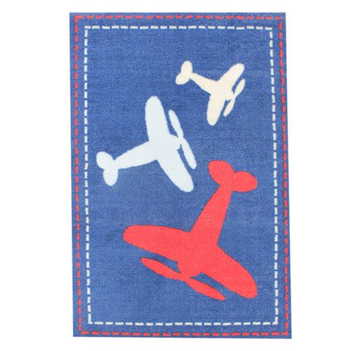 Tapis Imprimé Avions Bleu 67x100