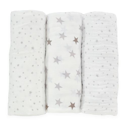 Lot De 3 Langes Bébé Blanc