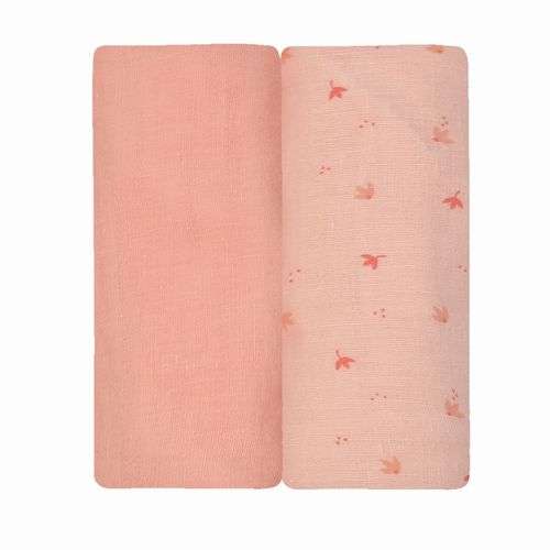 Lot De 2 Langes Bébé Rose
