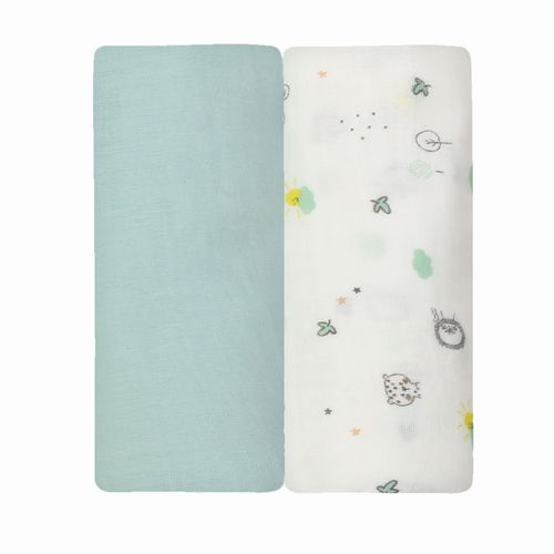 Lot De 2 Langes Bébé Vert Sauge