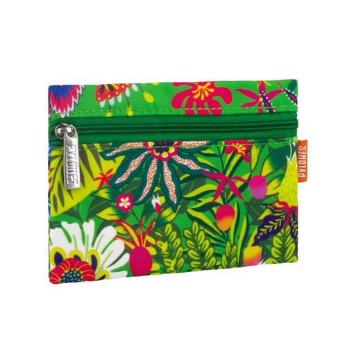 Porte monnaie vert polyester 12 x 0 x 8 cm