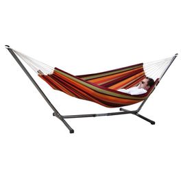 Hamac Avec Support Métal En Coton Couleur Tropical