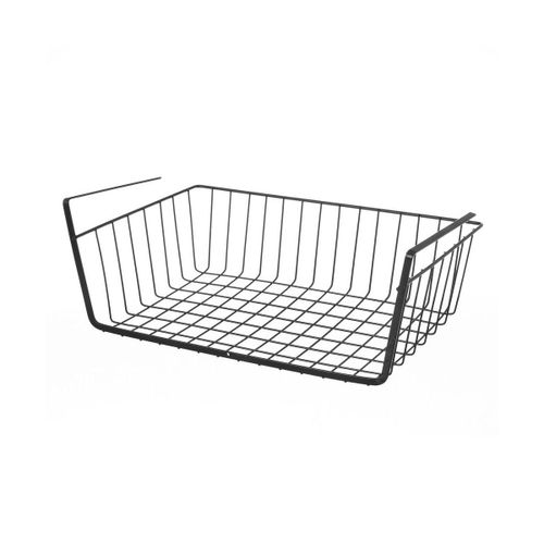 Panier de rangement à suspendre métal noir 40x24,5x14,5cm