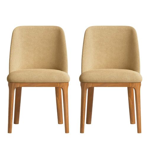 2 Chaises Fabriqué À La Main Couleur Moutarde