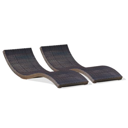 Lot De 2 Bains De Soleil En Résine Tressée Chocolat