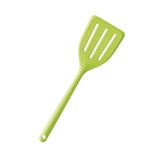 Spatule Retourneur Ajourée En Silicone Vert