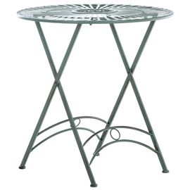 Table De Jardin Ronde En Métal Vert Antique