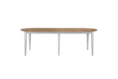 Table Ronde 6 Pieds Fuseau 115 Cm + 3 Rallonges Bois