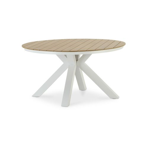 Table Ronde Imitation Bois Blanc 140cm