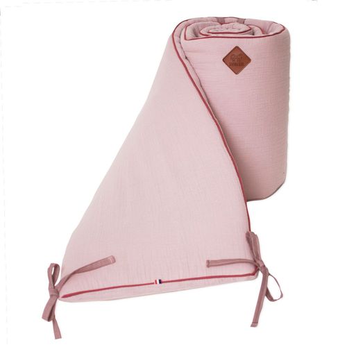 Tour De Lit Universel Gaze De Coton Rose