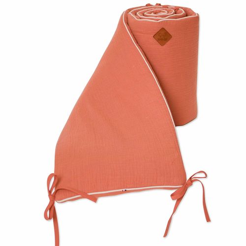 Tour De Lit Universel Gaze De Coton Terracotta