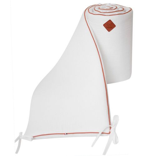 Tour De Lit Universel Gaze De Coton Blanc