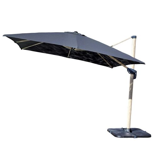 Parasol Déporté 3x3m En Aluminium Gris Anthracite