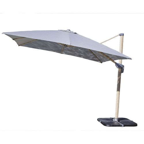 Parasol Déporté 3x3m En Aluminium Gris Perle