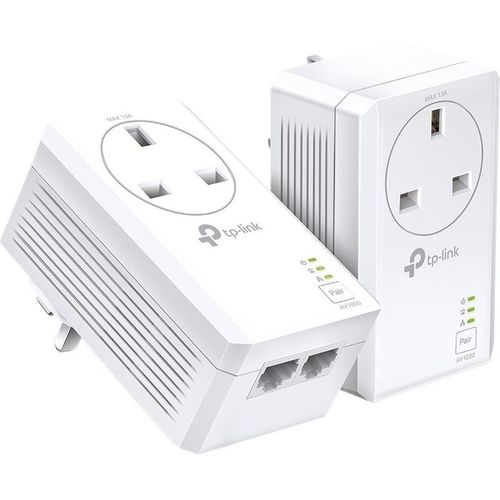 TP-Link TL-PA7027P V1 Starter Kit - Kit d'adaptation pour courant porteur 1GbE, HomePlug AV (HPAV), IEEE 1901, HomePlug AV (HPAV) 2.1 - Branchement mural