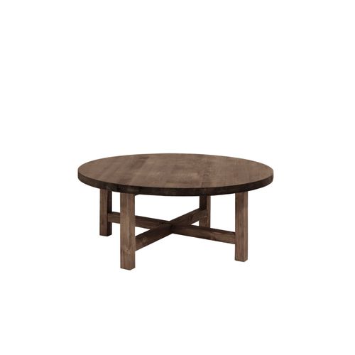 Table Basse En Bois De Sapin Marron Ø60x40cm