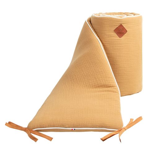 Tour De Lit Universel Gaze De Coton Camel