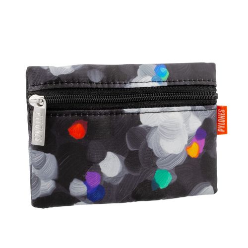 Porte monnaie noir polyester 12 x 0 x 8 cm