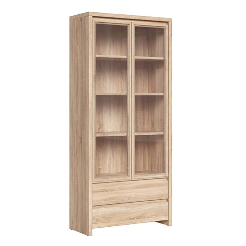Vaisselier 2 Portes 2 Tiroirs Stratifiés Naturel