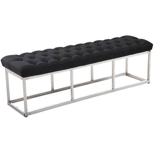 Banquette Avec Pieds En Métal Assise En Tissu Noir
