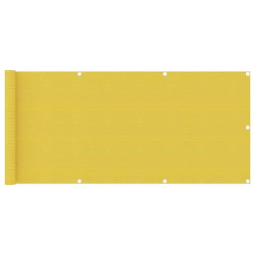 Vidaxl Écran De Balcon Jaune 75x500 Cm Pehd