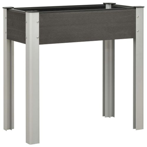Vidaxl Lit Surélevé De Jardin 75x40x75 Cm Wpc Gris