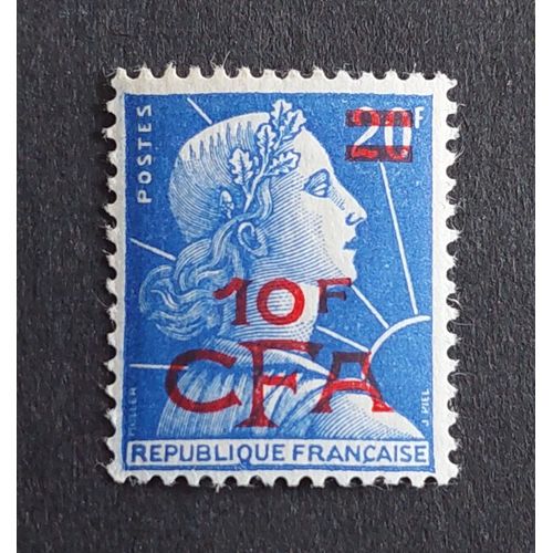 Type Muller Surchargé C F A (La Réunion) La Paire Année 1957 N° 337 337a Yvert Et Tellier Luxe