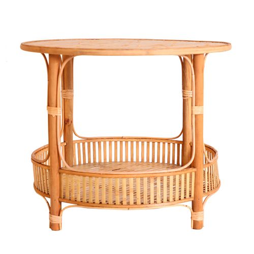 Table Basse En Bambou, De Couleur Marron, 61x61x50 Cm