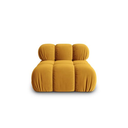 Chauffeuse En Tissu Velours Jaune