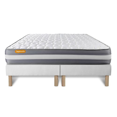 Matelas 160x200 + double sommiers 80x200 Memo Plus Memoire de forme 3 zones