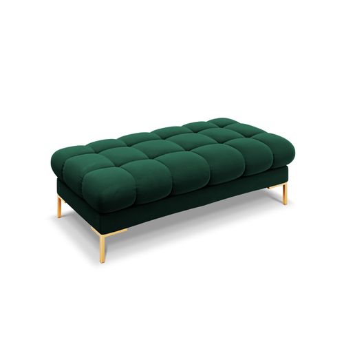 Banc 2 Places En Tissu Velours Vert Bouteille