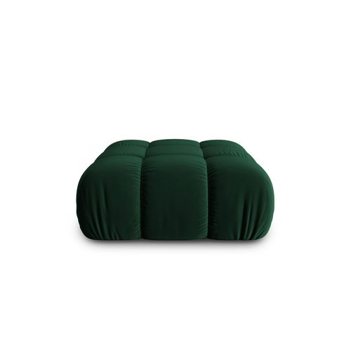Pouf 1 Place En Tissu Velours Vert Bouteille