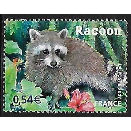 Timbre France 2007 Neuf** 4034 "Faune En Voie De Disparition Dans Les Départements D'outre-Mer" Racoon