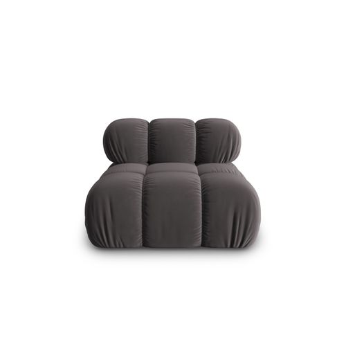 Chauffeuse En Tissu Velours Gris Foncé
