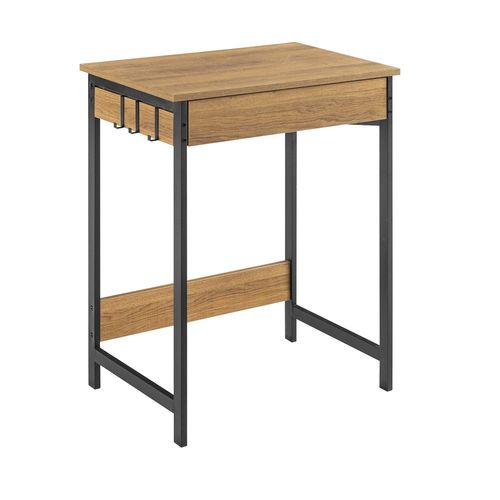 Sobuy Fwt43-N Bureau Informatique Table De Bureau Table D?Étude Secrétaire Avec 1 Tiroir Et 3 Crochets Cadre En Métal Style Industriel