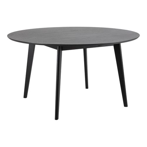 Table À Manger Ronde 140x140x76 Cm Décor Chêne Noir - Selda