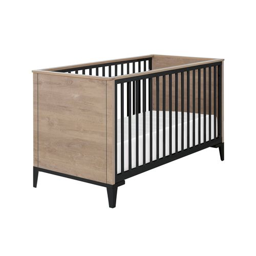 Marcel Lit Évolutif 70x140 Chêne Blond/Noir De Galipette