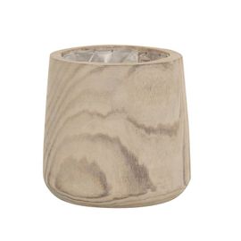 Cache-Pot Bois De Paulownia + Plastique H23cm