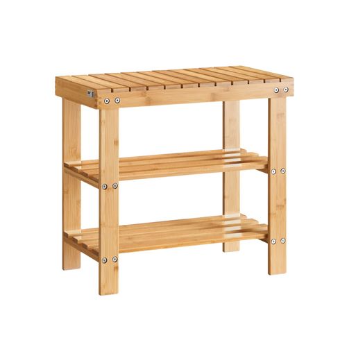 Banc D'entrée En Bambou 2 Étagères
