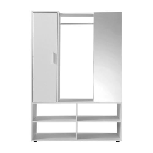 Penderie D'entrée 1 Porte 1 Miroir- L105 Cm