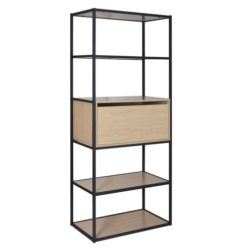 Portant Vêtements Bois Et Métal L80 X H184,5 Cm