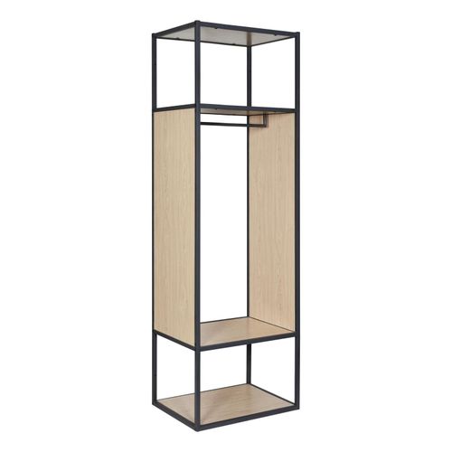 Portant Vêtements Bois Et Métal Noir L60 X H184,5 Cm