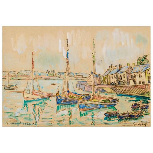 Tableau impression sur toile Le Conquet Paul Signac 80x110cm