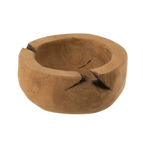 Plat rond en tek naturel D19,5cm