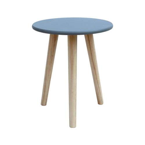 Table Basse Scandinave En Mfd Gris Et Marron Et Bois De Paulownia