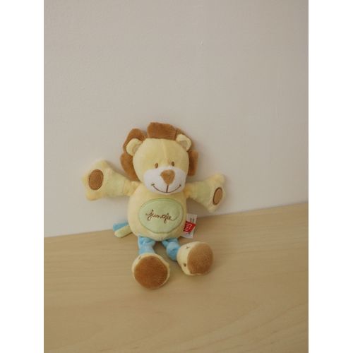 Doudou Lion Jaune Jungle Tex