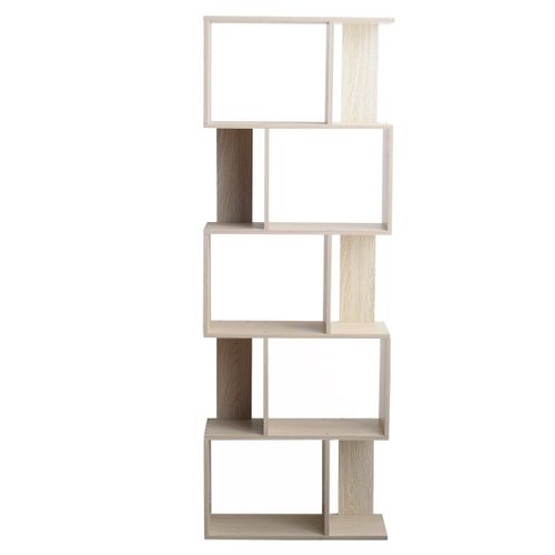 Bibliothèque Avec 5 Étagères En Mdf Couleur Sapin Blanchi