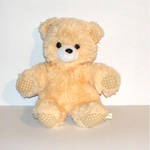 Peluche Ours De Couleur Saumon Clair Vintage Toyland Doudou Ourson 34 Cm